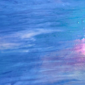 Medium Blue, White Opal Iridescent
