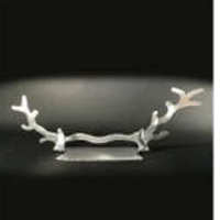 Medium Branch Brushed Aluminum Art Stand - Stained Glass Express 