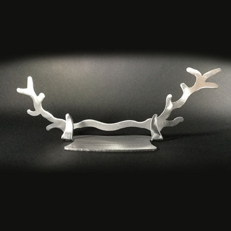 Medium Branch Brushed Aluminum Art Stand