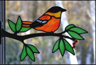 Midi Window Frame Birds on Branches Kit #2 - Stained Glass Express 