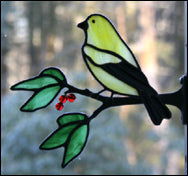 Mini Window Frame Birds on Branches Kit - Stained Glass Express 