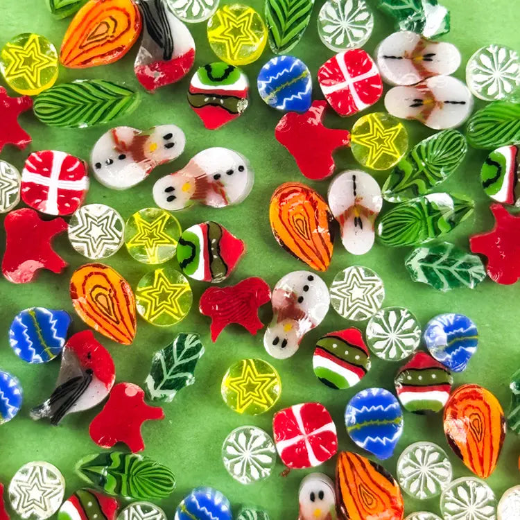 96 COE Murrine Christmas Mix