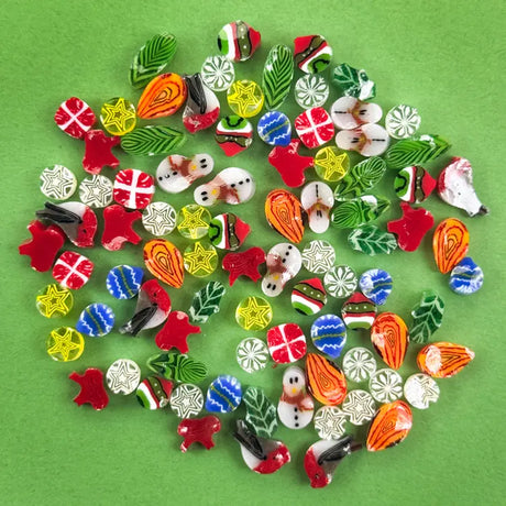 96 COE Murrine Christmas Mix