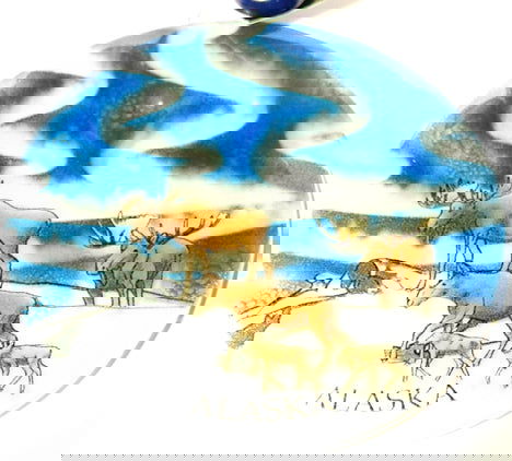 Northern Lights Moose Suncatcher - Stained Glass Express 