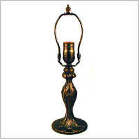 Nouveau 7-3/4 inch Lamp Base - Stained Glass Express 