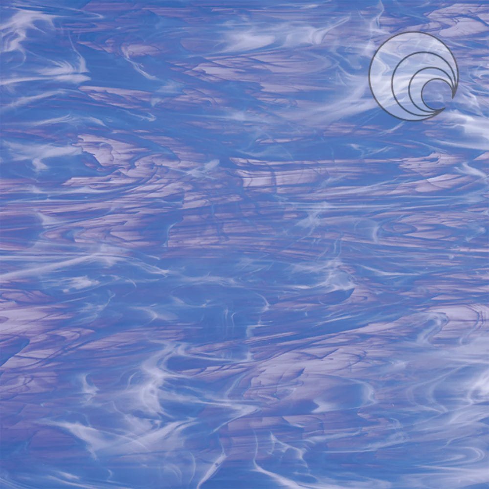 96 COE Pale Blue and White Wispy