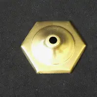 Brass Vase Cap Un-Vented 3 inch Six Sided
