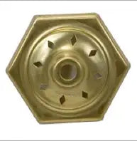 Brass Vase Cap Vented 3 inch Six Sided
