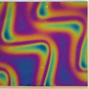 90 Coe Dichroic Green and Medium Blue on Black ltd