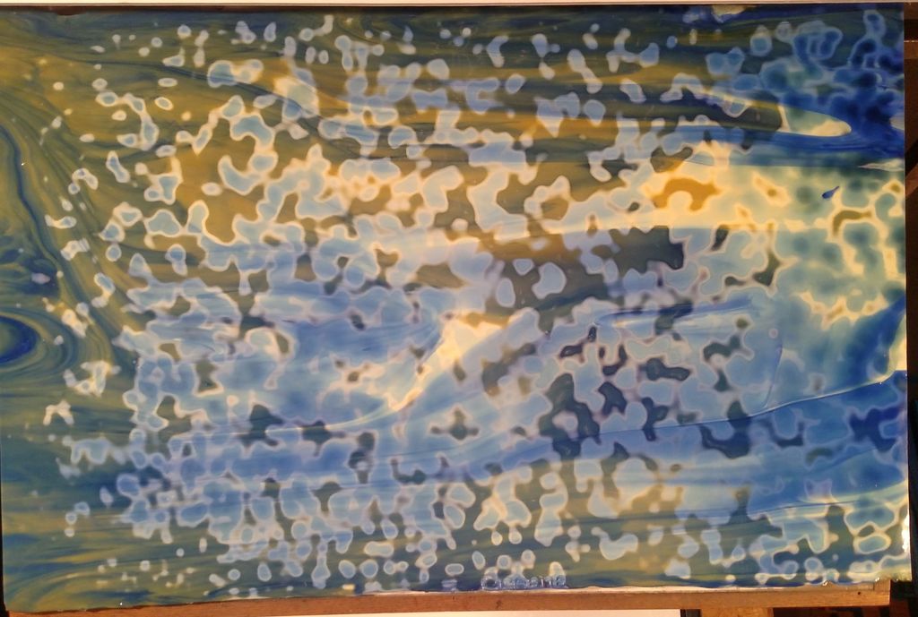 Oceana Silver Yellow, Cobalt Blue - Stained Glass Express 