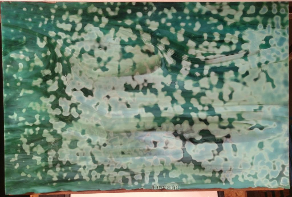 Oceana Teal and Dark Green - Stained Glass Express 