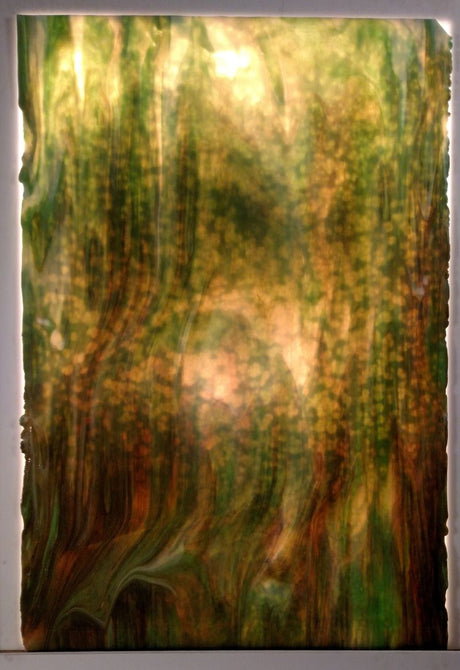 Off-White, Green Mottled High Strike - Stained Glass Express 