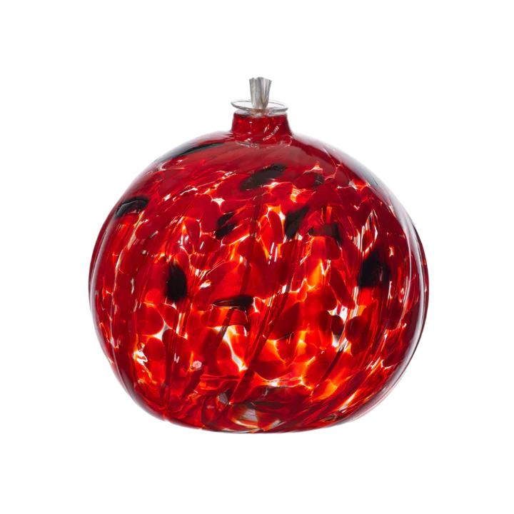 Oil Lamp Nature's Whimsy Ladybird Red - Stained Glass Express 