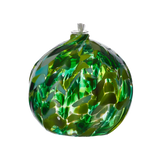 Oil Lamp Nature's Whimsy Meadow Green - Stained Glass Express 