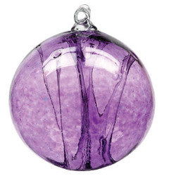 Olde English Witch Ball Amethyst 6 inch - Stained Glass Express 