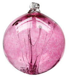 Olde English Witch Ball Cranberry 6 inch - Stained Glass Express 