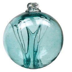 Olde English Witch Ball Teal 6 inch - Stained Glass Express 
