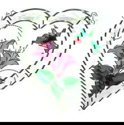 PANEL HUMMINGBIRD HEART - Stained Glass Express 