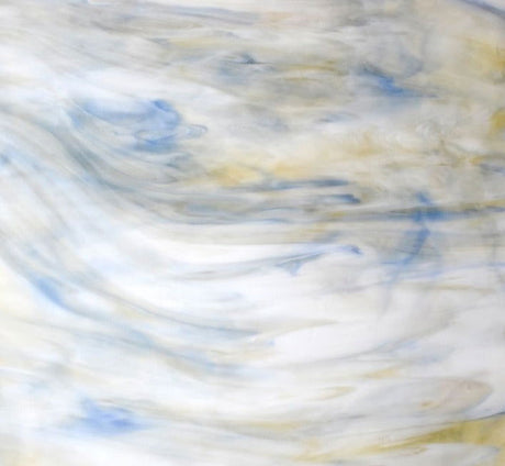 Pale Amber with Light Blue & White - Stained Glass Express 