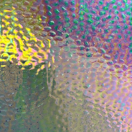 Pale Blue Hammered Iridescent