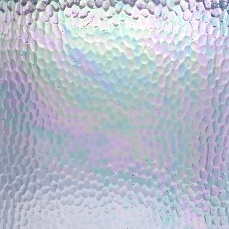 Pale Blue Hammered Iridescent