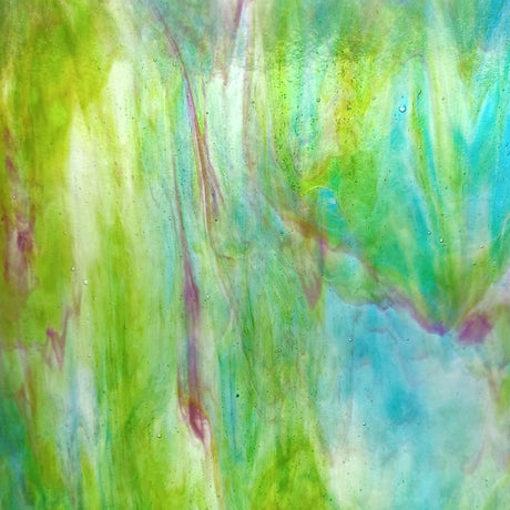 Pale Green Ice, Blue, Purple, Dark Green Stipple