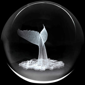 Paperweight Crystal Whale Tail - Stained Glass Express 