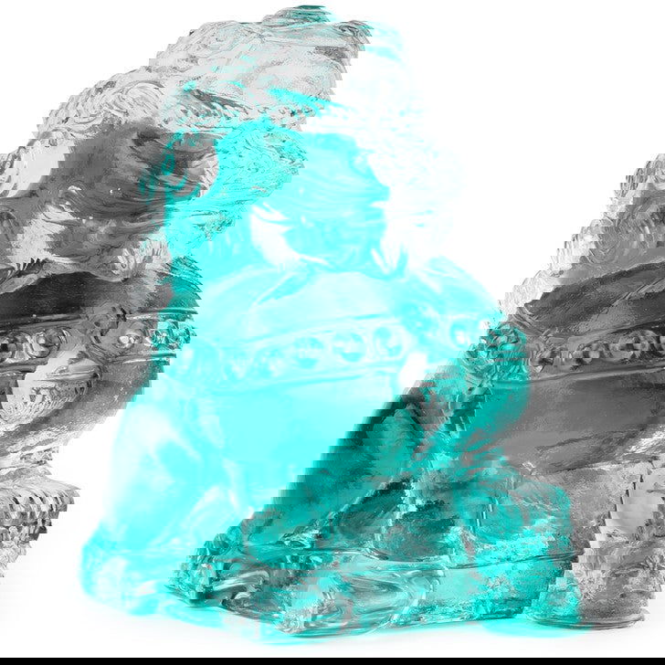 Paperweight Foo Dog - Teal - Stained Glass Express 