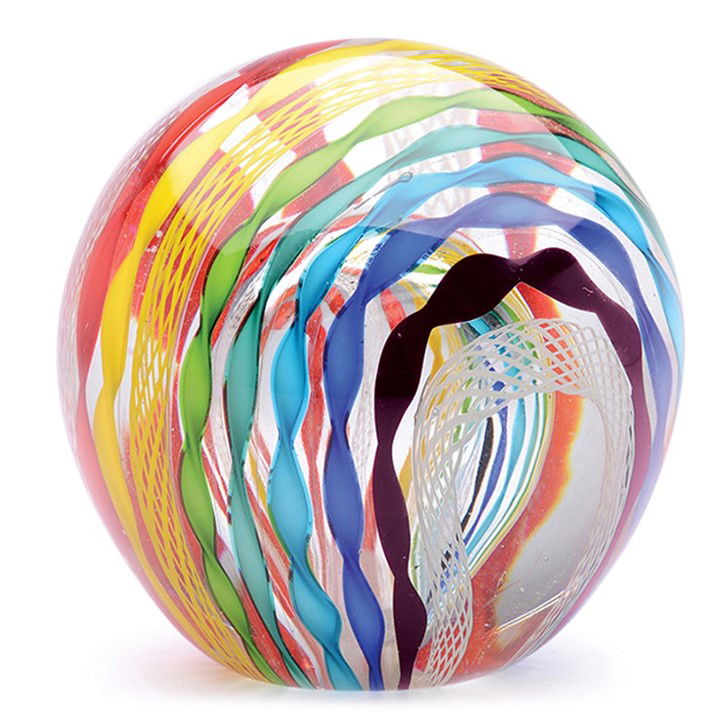 Paperweight Rainbow Canework - Stained Glass Express 