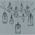 Party Lights Fusing Stencil - Stained Glass Express 