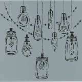 Party Lights Fusing Stencil - Stained Glass Express 