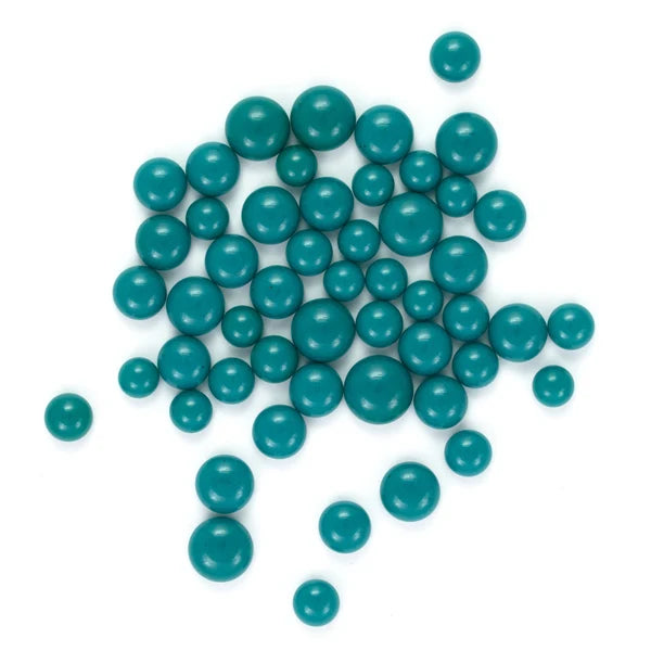 96 COE Frit Balls Opal Peacock Green