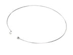 Plain Neckwire w/threaded ball - Silver - 5 pc. - Stained Glass Express 