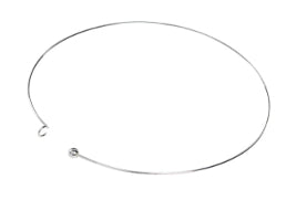 Plain Neckwire w/threaded ball - Silver - 5 pc. - Stained Glass Express 