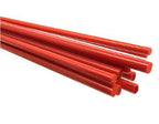 Rebel Red 7-9mm Rod 33 COE - Stained Glass Express 