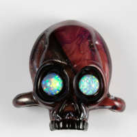 Red Exotic Rod 33 COE - Stained Glass Express 