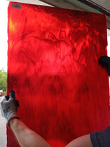 Red Passion Red and White Wispy backlit