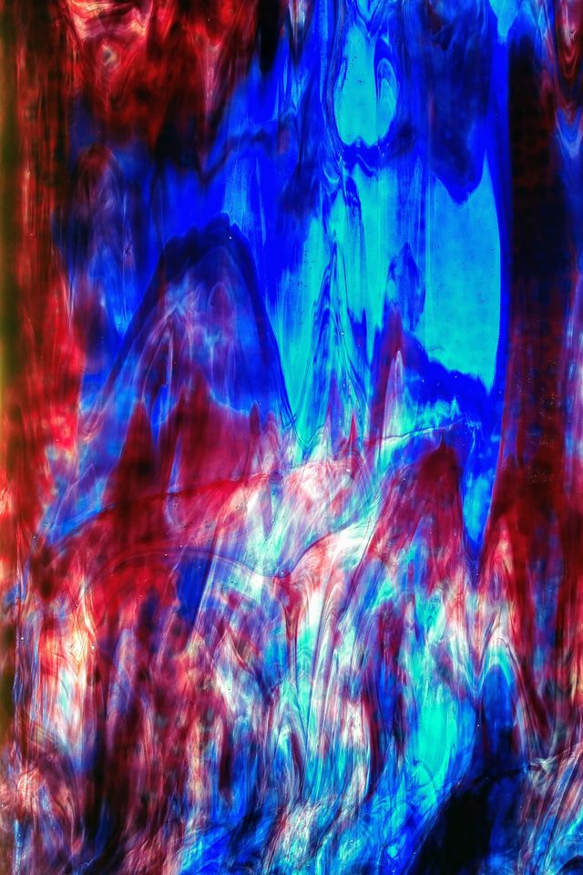 Red w/ Cobalt Blue True Dichro - Stained Glass Express 