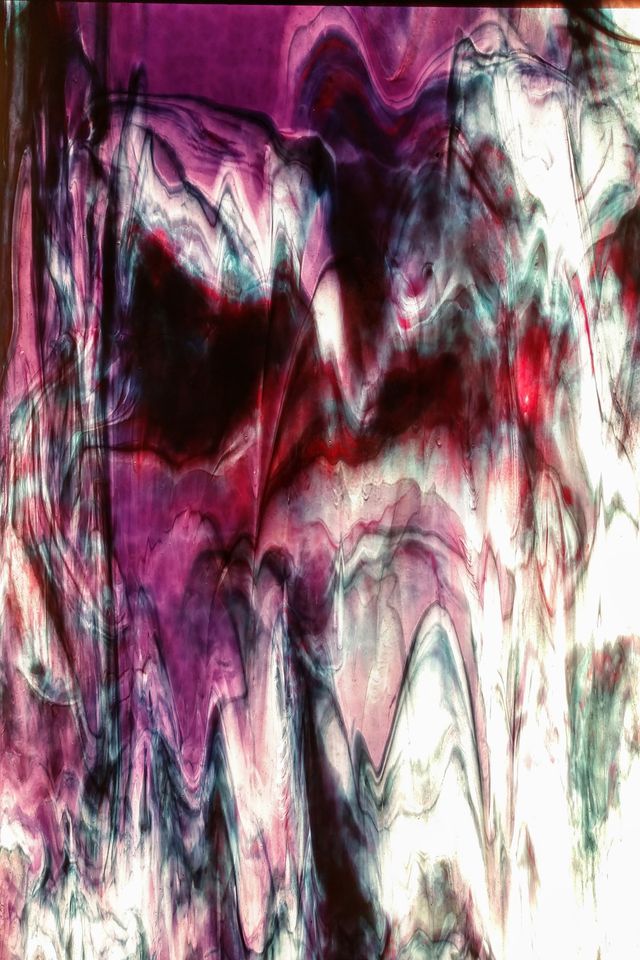 Red w/ Deep Purple True Dichro - Stained Glass Express 