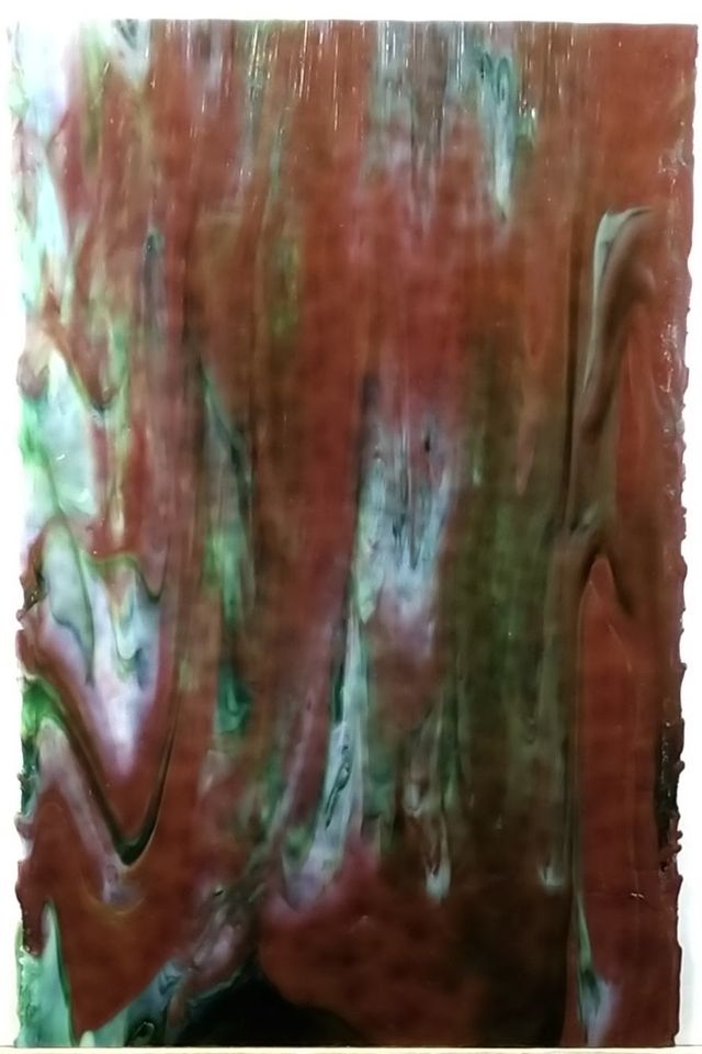 Red with Emerald Green True Dichro - Stained Glass Express 