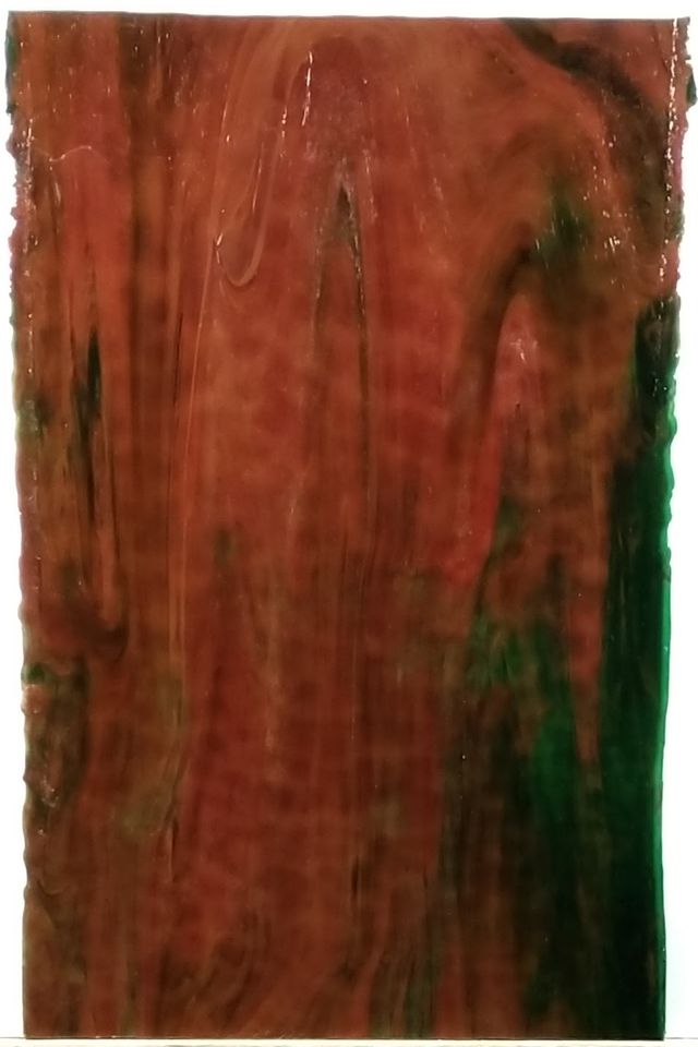 Red with Emerald Green True Dichroic - Stained Glass Express 