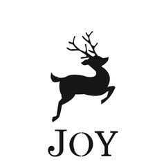 Stencil Reindeer Joy