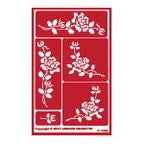 Roses Stencil Over N Over - Stained Glass Express 