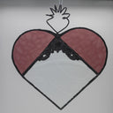 large purple heart with filigree