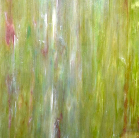 SPRING GREEN, PINK, WHITE WISPY - Stained Glass Express 