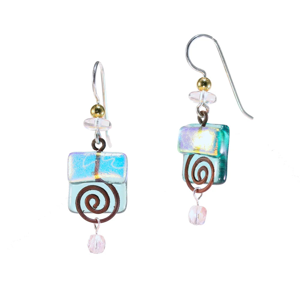 Earring Square Swirled