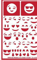 STENCIL, EMOJI FACES ONO - Stained Glass Express 