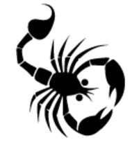 Scorpion - Dichroic Image Decal - Stained Glass Express 