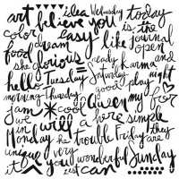 Script Words Fusing Stencil - Stained Glass Express 