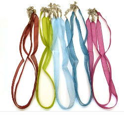Sheer Ribbon Cord Necklace  10 Pack - Stained Glass Express 